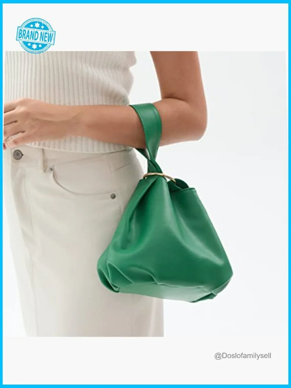 Soft Vegan Leather Hobo Top Handle Bag Small Tote Purse Clutch Wristlet